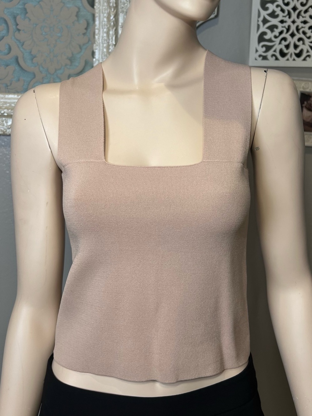 House of Harlow 1960 Knit Tank in a light tan